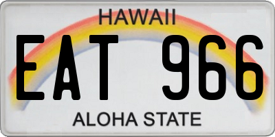 HI license plate EAT966