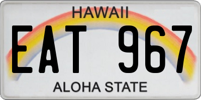 HI license plate EAT967