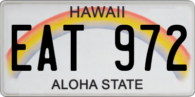 HI license plate EAT972