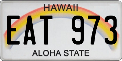HI license plate EAT973
