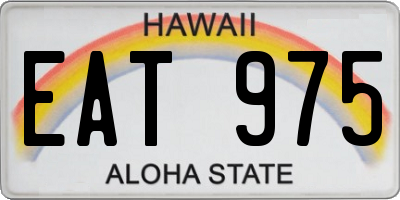 HI license plate EAT975