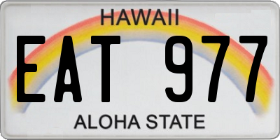 HI license plate EAT977