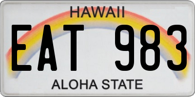 HI license plate EAT983