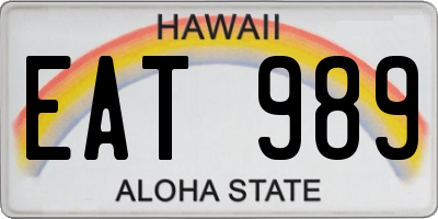 HI license plate EAT989