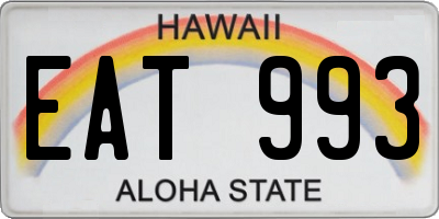 HI license plate EAT993