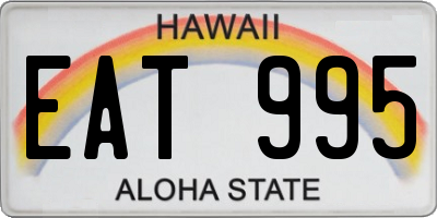HI license plate EAT995