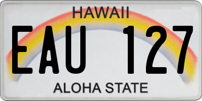 HI license plate EAU127