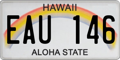 HI license plate EAU146