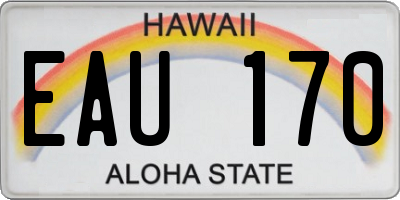 HI license plate EAU170