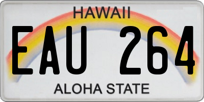 HI license plate EAU264