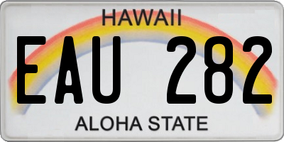 HI license plate EAU282