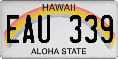 HI license plate EAU339