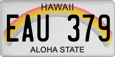HI license plate EAU379