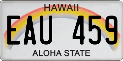 HI license plate EAU459