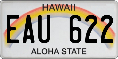 HI license plate EAU622