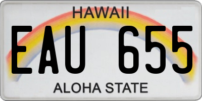 HI license plate EAU655
