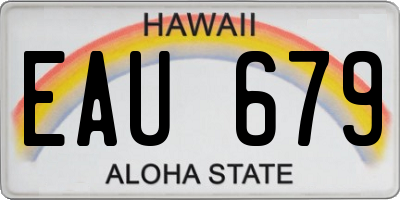 HI license plate EAU679