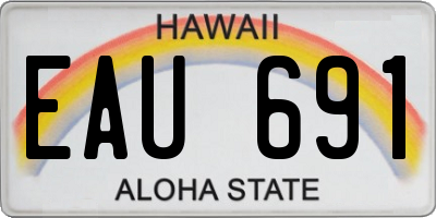 HI license plate EAU691
