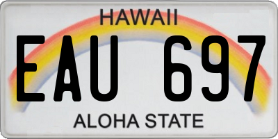 HI license plate EAU697