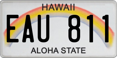 HI license plate EAU811