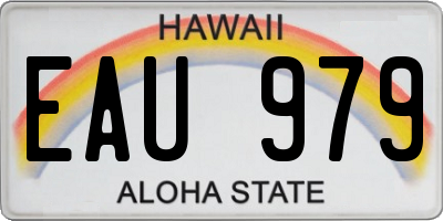 HI license plate EAU979