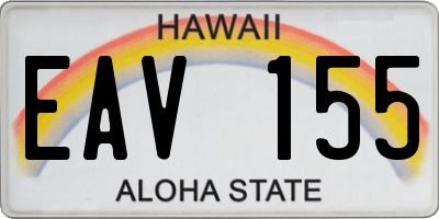 HI license plate EAV155