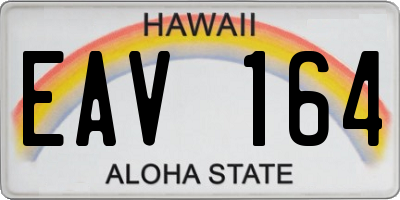 HI license plate EAV164