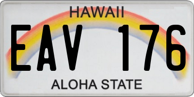 HI license plate EAV176
