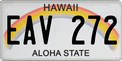 HI license plate EAV272