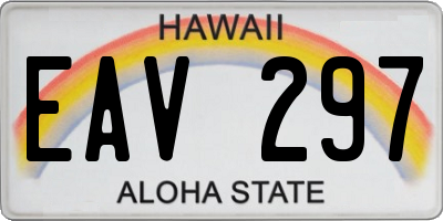 HI license plate EAV297