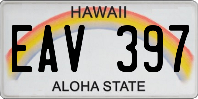 HI license plate EAV397