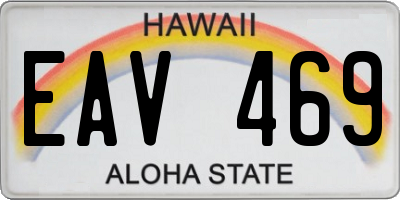 HI license plate EAV469