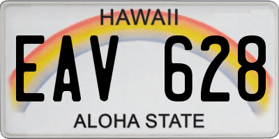 HI license plate EAV628