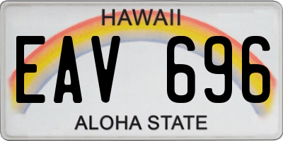 HI license plate EAV696