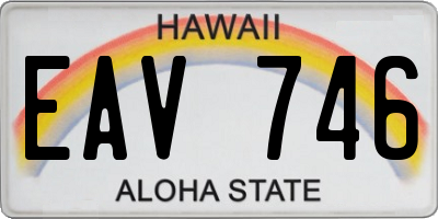 HI license plate EAV746