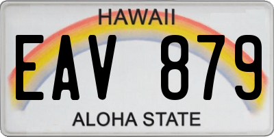 HI license plate EAV879