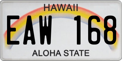 HI license plate EAW168
