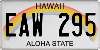 HI license plate EAW295
