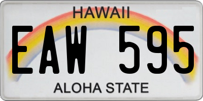 HI license plate EAW595