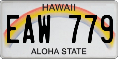 HI license plate EAW779