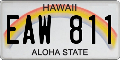 HI license plate EAW811