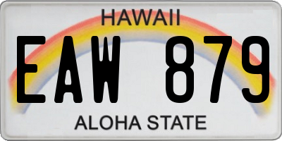 HI license plate EAW879