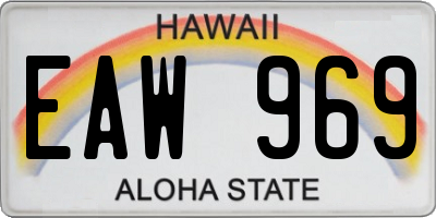 HI license plate EAW969