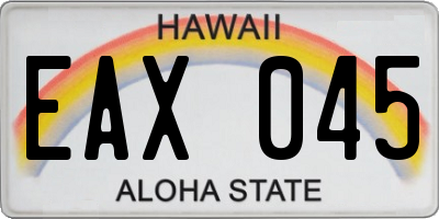 HI license plate EAX045