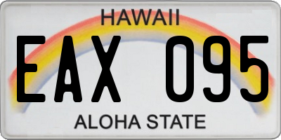 HI license plate EAX095