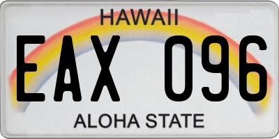 HI license plate EAX096