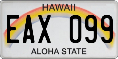 HI license plate EAX099