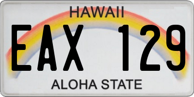 HI license plate EAX129