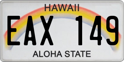 HI license plate EAX149