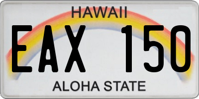 HI license plate EAX150